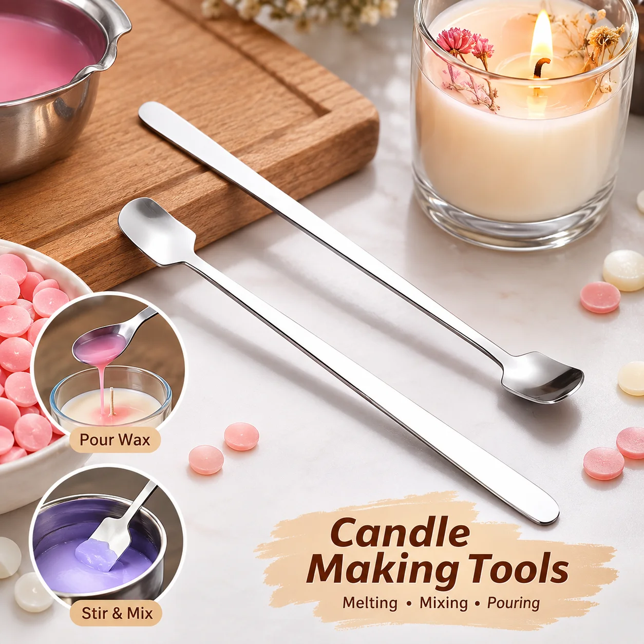 1/2PCS Stainless Steel Candle  - Candle Supplies Bulk review and price