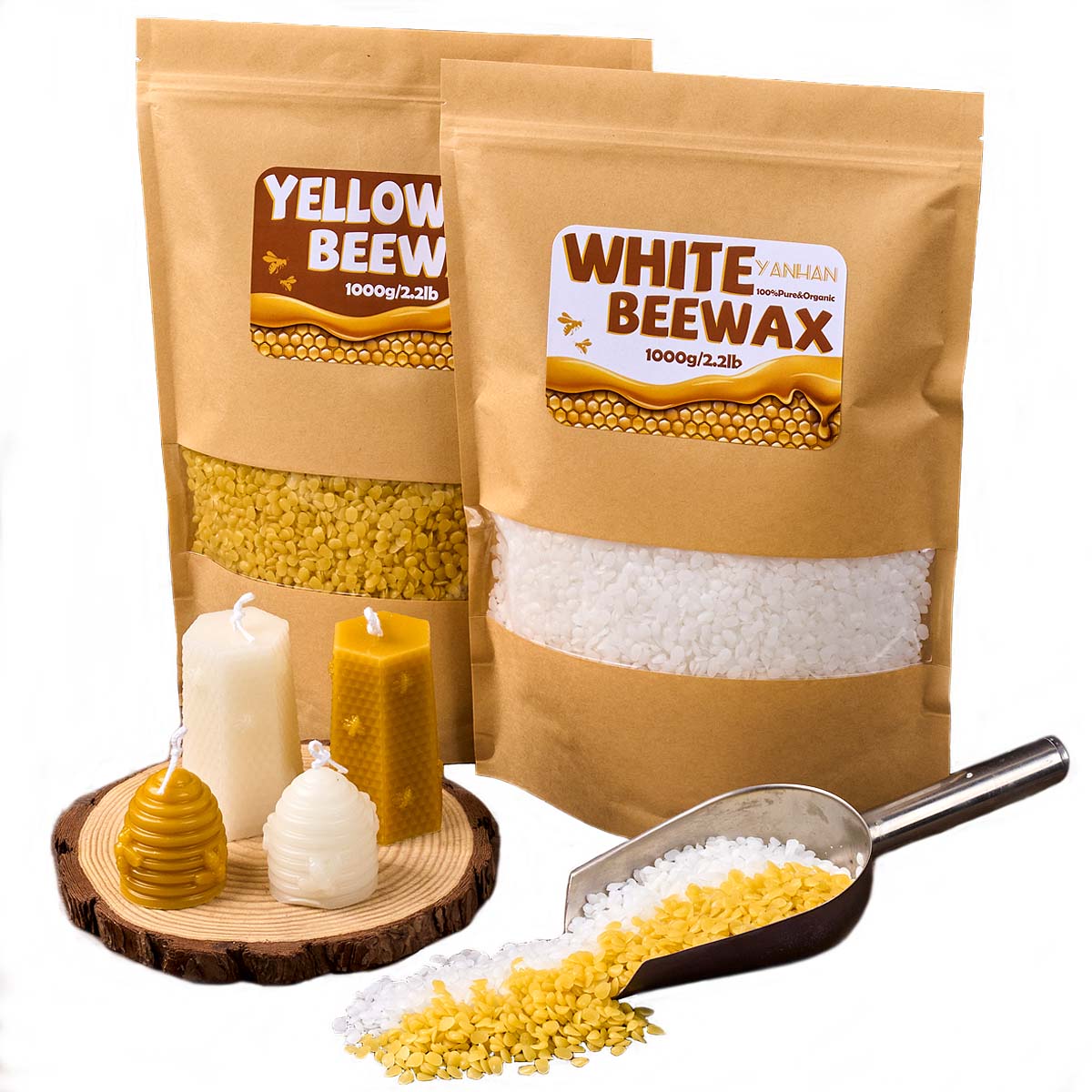 1000g Pure Natural Granular Wh - Candle Supplies Bulk review and price
